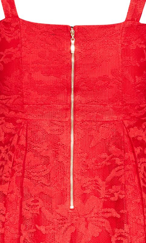 Jackie O Red Lace A-line Dress 6