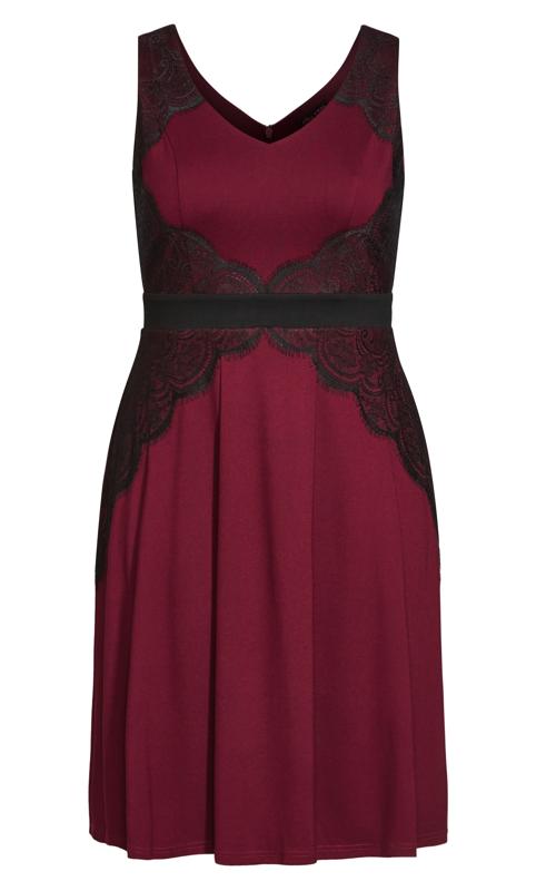 Lace Corset Oxblood Dress 5