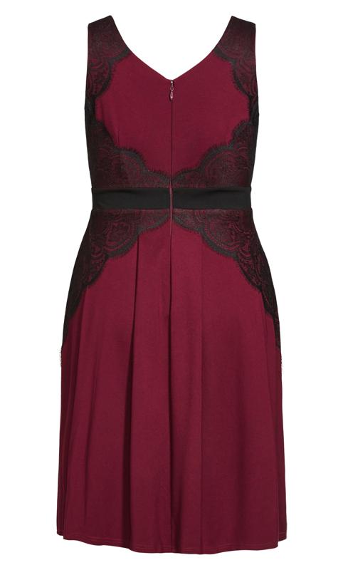 Lace Corset Oxblood Dress 6