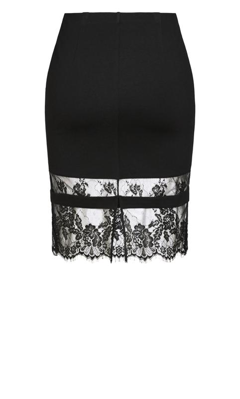 Midi Black Lace Tube Skirt 6