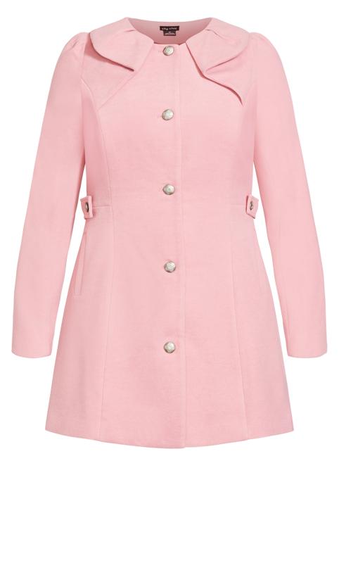 Princess Blush Pink Round Collar Coat 4