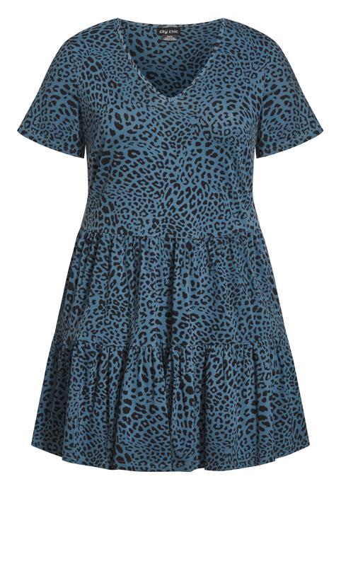 Evans Blue Animal Print Smock Dress 4