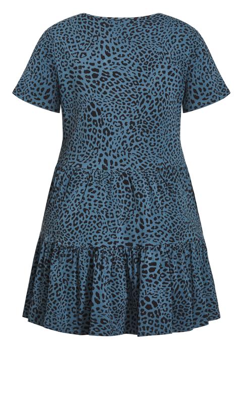 Evans Blue Animal Print Smock Dress 5