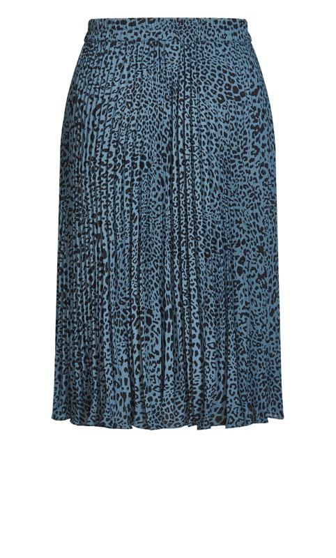 Ellie Leopard Printed Charcoal Pleated Midi Skirt 8