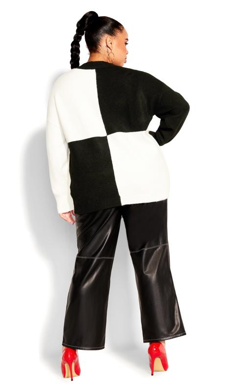 Evans Black and Ivory Checkerboard Jumper 5