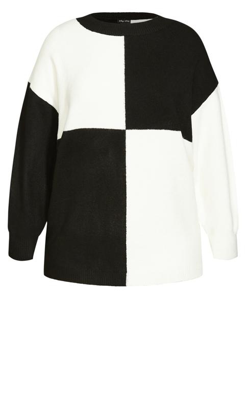 Evans Black and Ivory Checkerboard Jumper 6