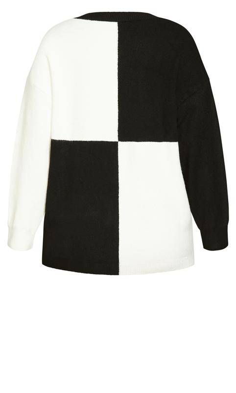 Evans Black and Ivory Checkerboard Jumper 7