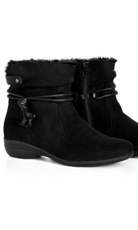 Maisie Wide Fit Black Ankle Boot 6