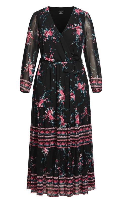 Pippa Floral Black Maxi Dress 4