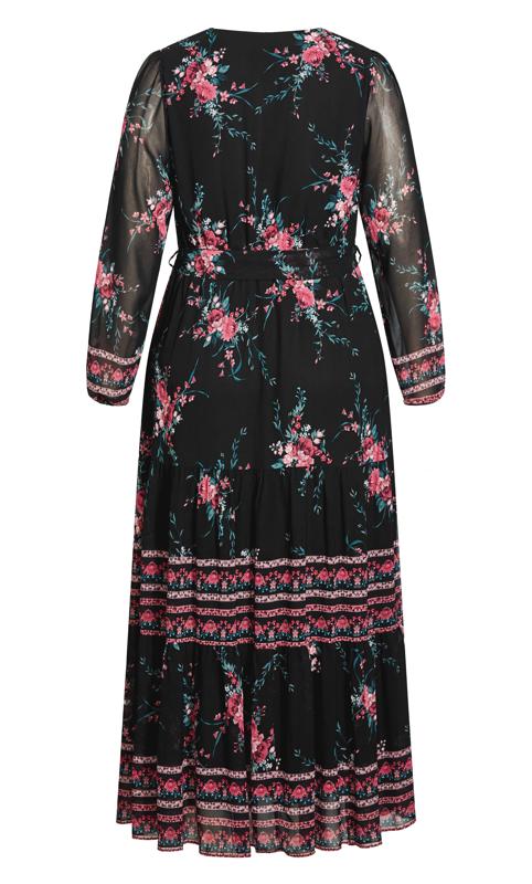 Pippa Floral Black Maxi Dress 5