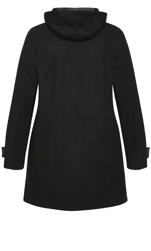 Evans Plus Size Black Voyager Faux Wool Coat | Evans 8