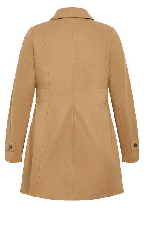 Evans Camel Tailored Mid Length Coat 5