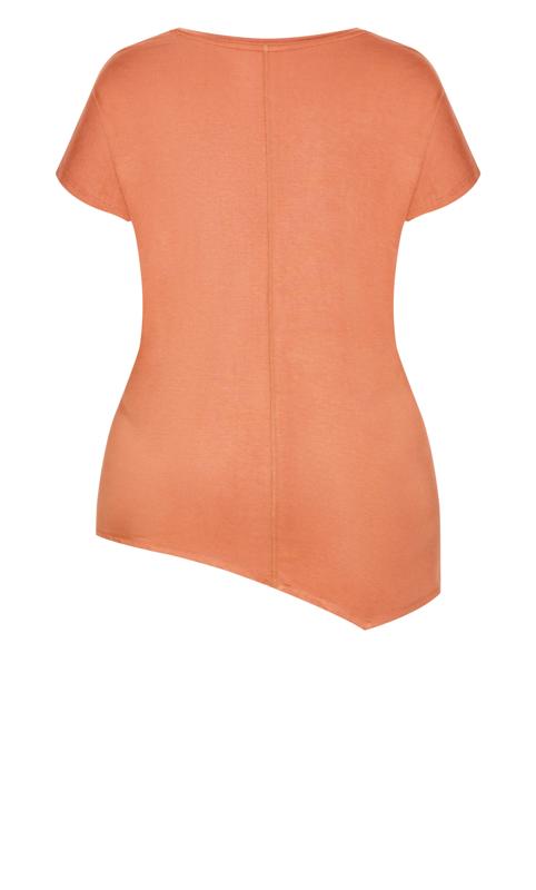 Ave Leisure Orange Asymmetrical T-Shirt 2