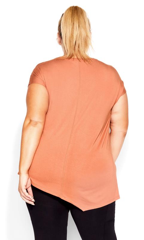 Ave Leisure Orange Asymmetrical T-Shirt 4