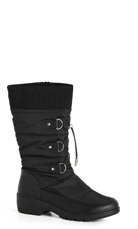 Plus Size  CloudWalkers Black WIDE FIT Coco Cold Weather Boot