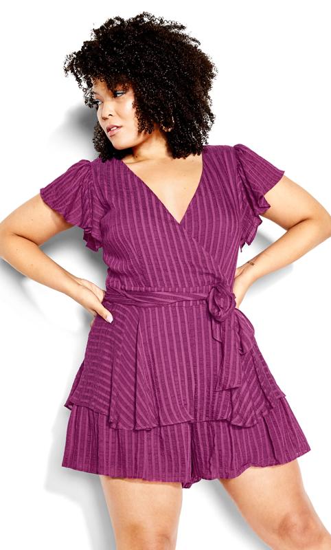 First Date Magenta Playsuit 1