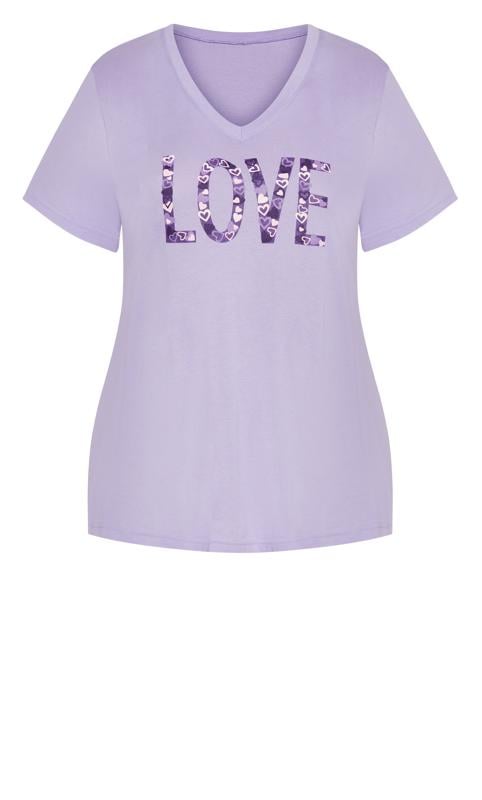 Printed Lavender Placement Top  3