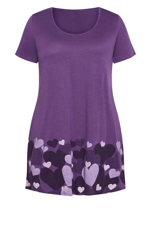 Hearts Border Purple Sleepshirt  4