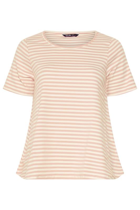 YOURS Plus Size Pink Stripe Swing Top | Yours Clothing 5