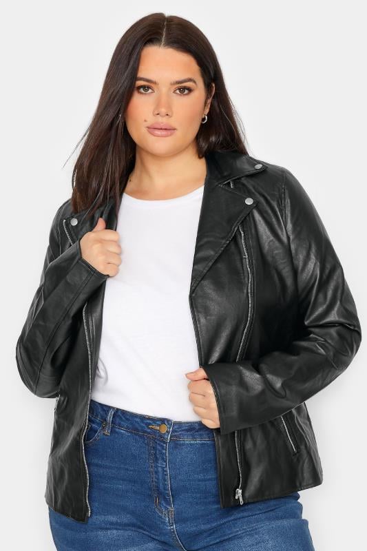 LTS Tall Women's Faux Leather Biker Jacket | Long Tall Sally 1