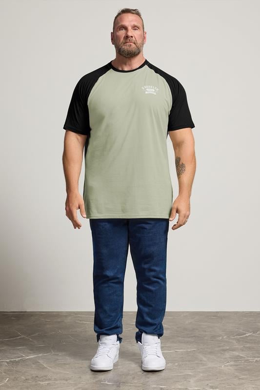 KAM Big & Tall Natural Brown 'Brooklyn' Raglan Tee | BadRhino 1