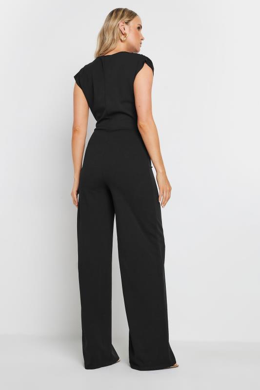 LTS Tall Black Cross Over Jumpsuit | Long Tall Sally 3