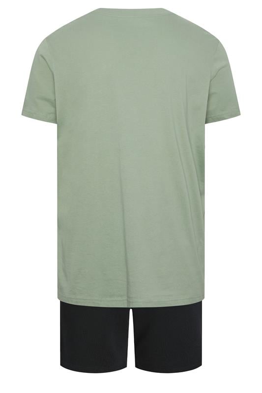 JACK & JONES Big & Tall Green T-Shirt & Shorts Set  5