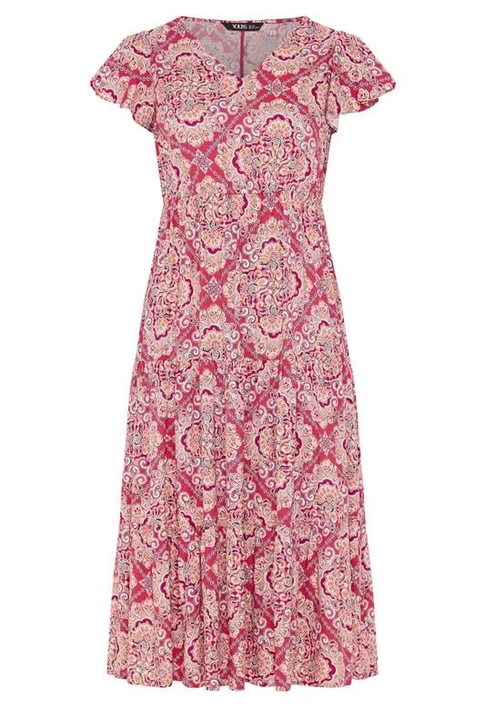 YOURS Plus Size Pink Paisley Print Smock Dress | Yours Clothing 5