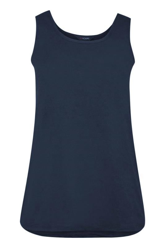 Navy Vest Top | Yours Clothing 6