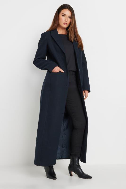 LTS Tall Navy Blue Maxi City Coat | Long Tall Sally 2