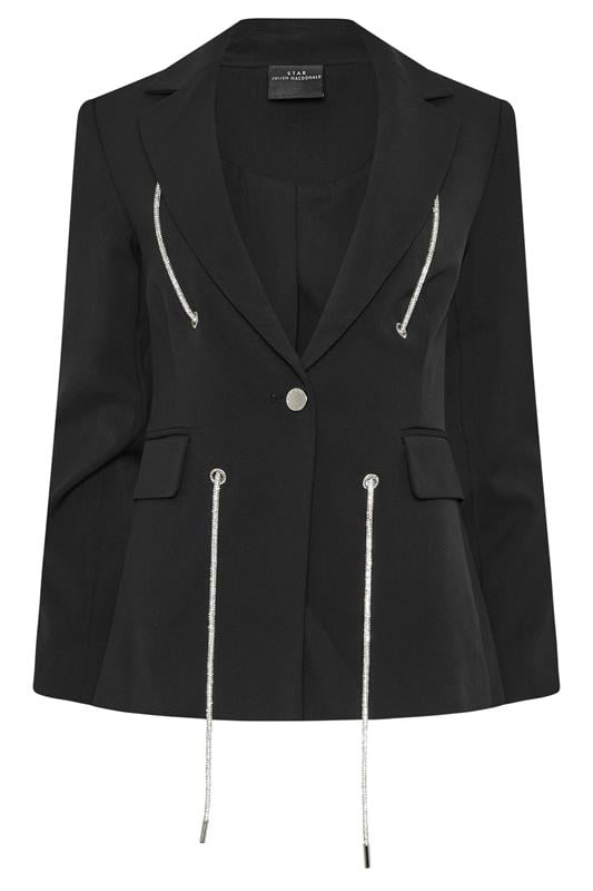 STAR Black Diamante Detail Blazer | StarByJM 7