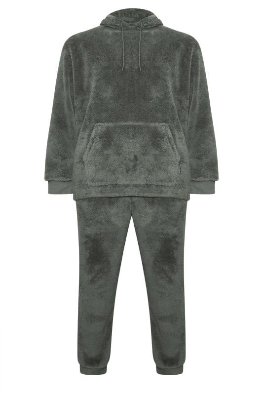 BadRhino Big & Tall Charcoal Grey Super Soft Borg Lounge Set | BadRhino 6