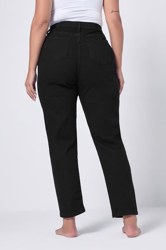 YOURS Plus Size Black Mom Jeans | Yours Clothing  2