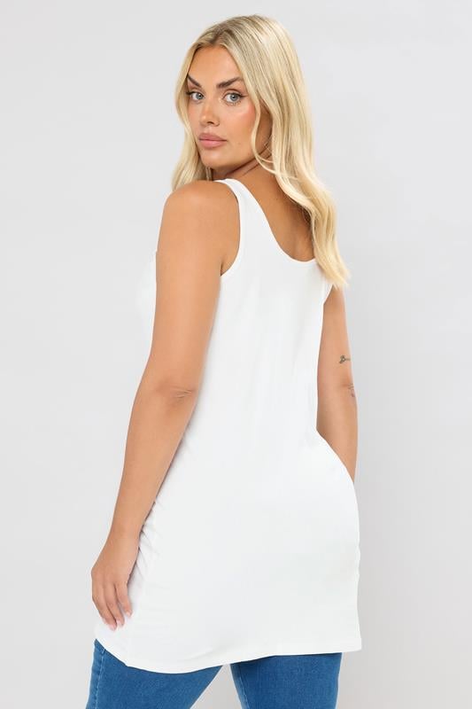 YOURS 2 PACK Plus Size Black & White Longline Vest Tops | Yours Clothing 6