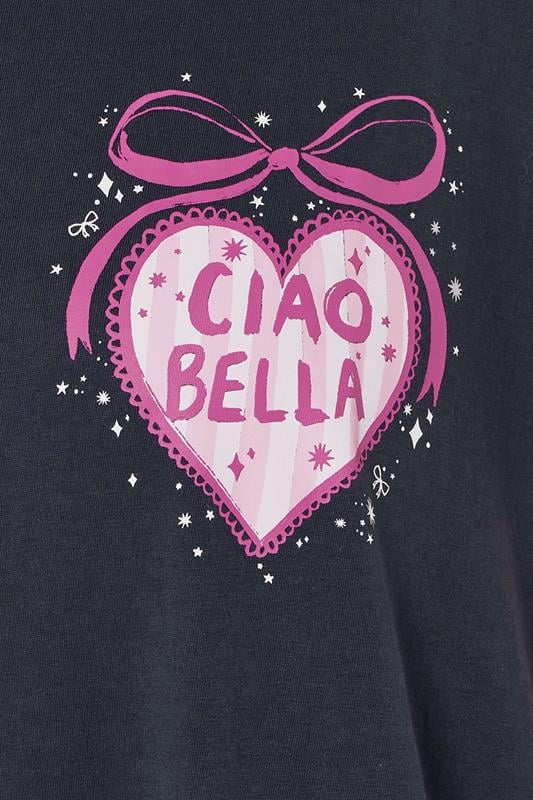 YOURS Plus Size 2 PACK Navy Blue 'Ciao Bella' Midaxi Nightdresses | Yours Clothing 6