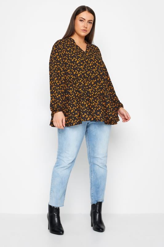 Evans Black & Yellow Spotted Top 2