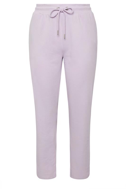 YOURS Plus Size Purple Tie Waist Joggers | Yours Clothing 7