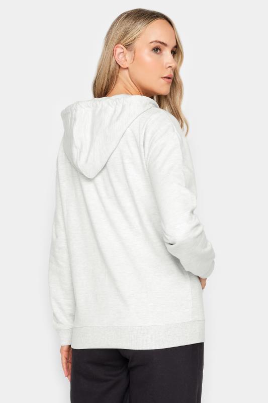 LTS Tall Light Grey Zip Through Pocket Hoodie | Long Tall Sally  3