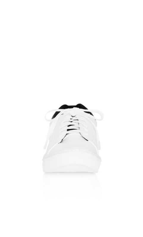 City Chic White & Black WIDE FIT Trainers 6