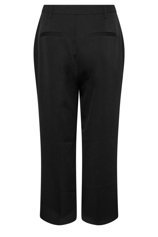 Plus Size Black Split Hem Flared Trousers | Yours Clothing 8