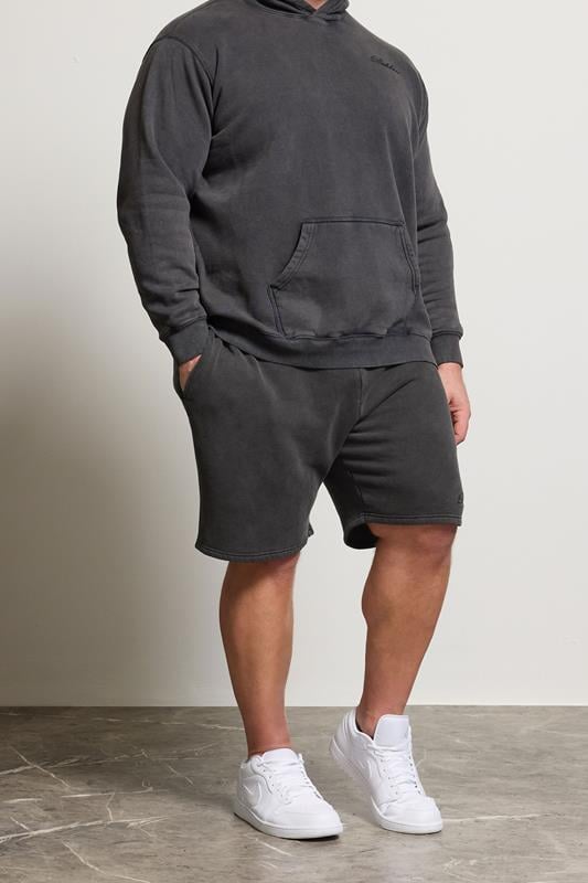 BadRhino Big & Tall Black Sun Bleached Jogger Shorts