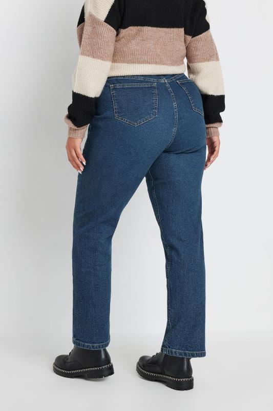 YOURS Plus Size Mid Blue Mom Jeans | Yours Clothing 4