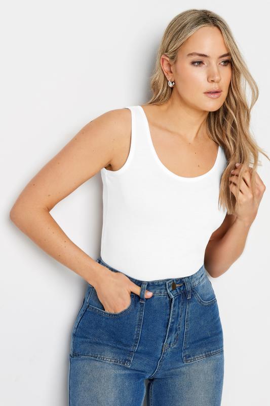 LTS Tall Women's White Vest Top | Long Tall Sally 4