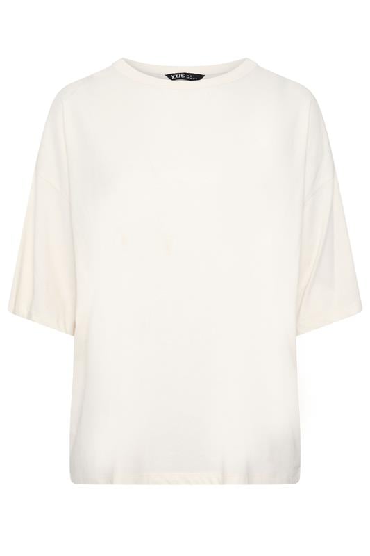 YOURS Plus Size Ivory White Boxy T-Shirt | Yours Clothing 1