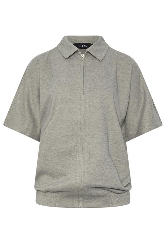 LTS PREMIUM Tall Women's Brown Brushed Short Sleeve Jacket | Long Tall Sally 1