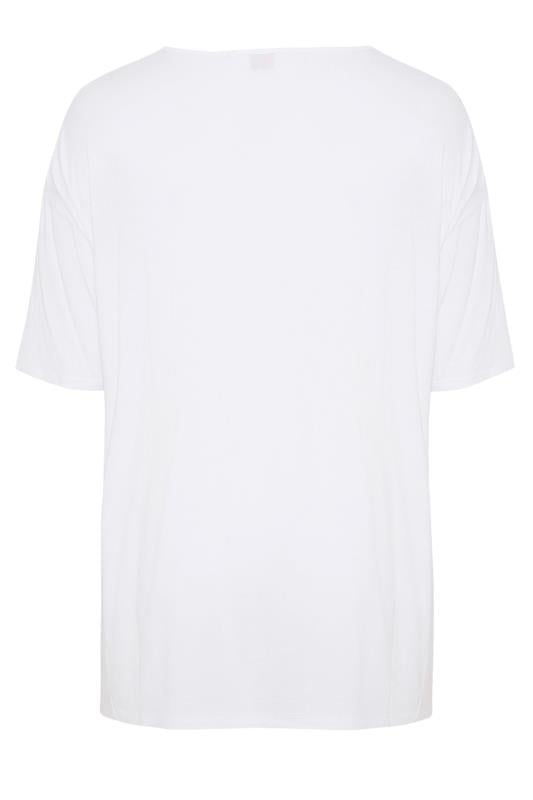 Plus Size White Oversized T-Shirt | Yours Clothing  7