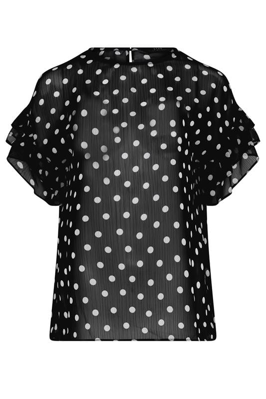 STAR Black Polka Dot Mesh Top | StarByJM 5