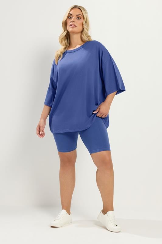 YOURS Plus Size Cobalt Blue Shorts | Yours Clothing 1