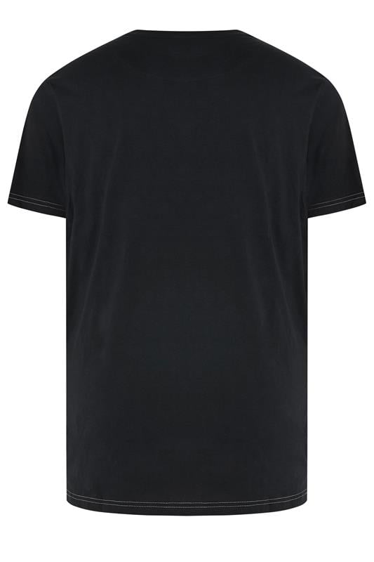 KAM Big & Tall Jet Black Lake Yellowstone Graphic T-Shirt | BadRhino 2