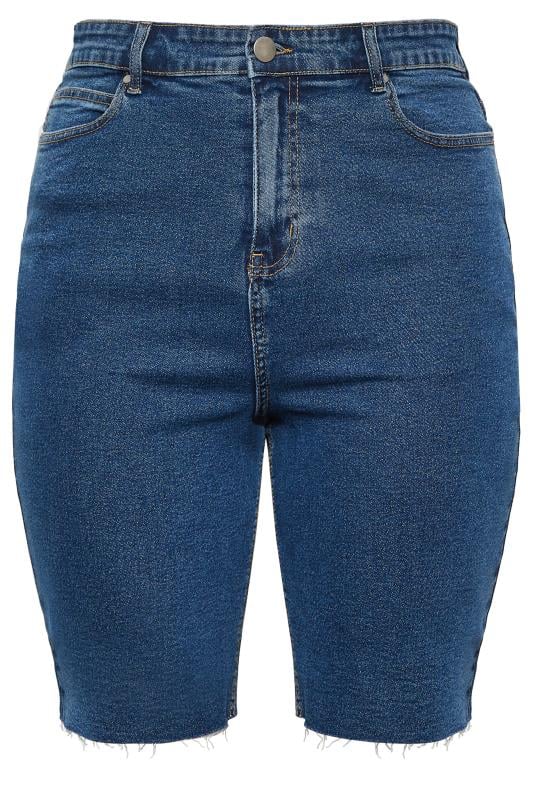 YOURS Curve Plus Size Dark Blue Bermuda Shorts | Yours Clothing  7